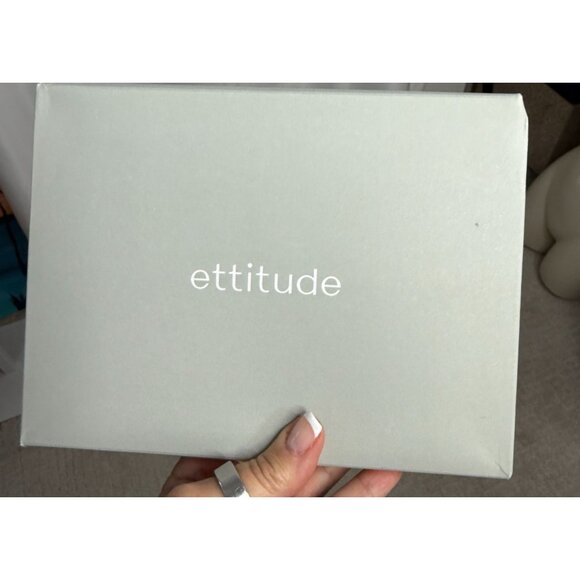 NEW Ettitude Sateen Black Slip Dress NIB - Size M - Picture 6 of 7